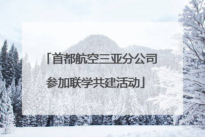 首都航空三亚分公司参加联学共建活动