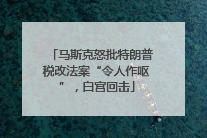 马斯克怒批特朗普税改法案“令人作呕”，白宫回击
