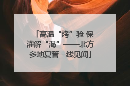 高温“烤”验 保灌解“渴”——北方多地夏管一线见闻
