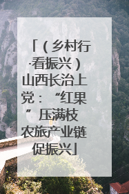 （乡村行·看振兴）山西长治上党：“红果”压满枝 农旅产业链促振兴