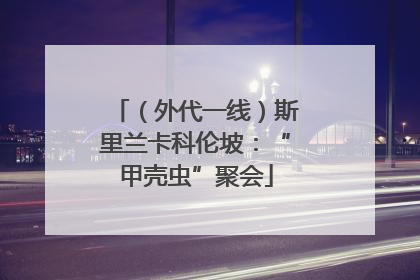 （外代一线）斯里兰卡科伦坡：“甲壳虫”聚会