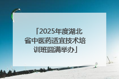 2025年度湖北省中医药适宜技术培训班圆满举办