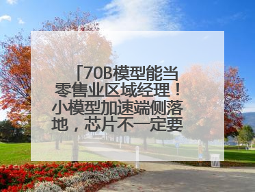 70B模型能当零售业区域经理！小模型加速端侧落地，芯片不一定要GPU